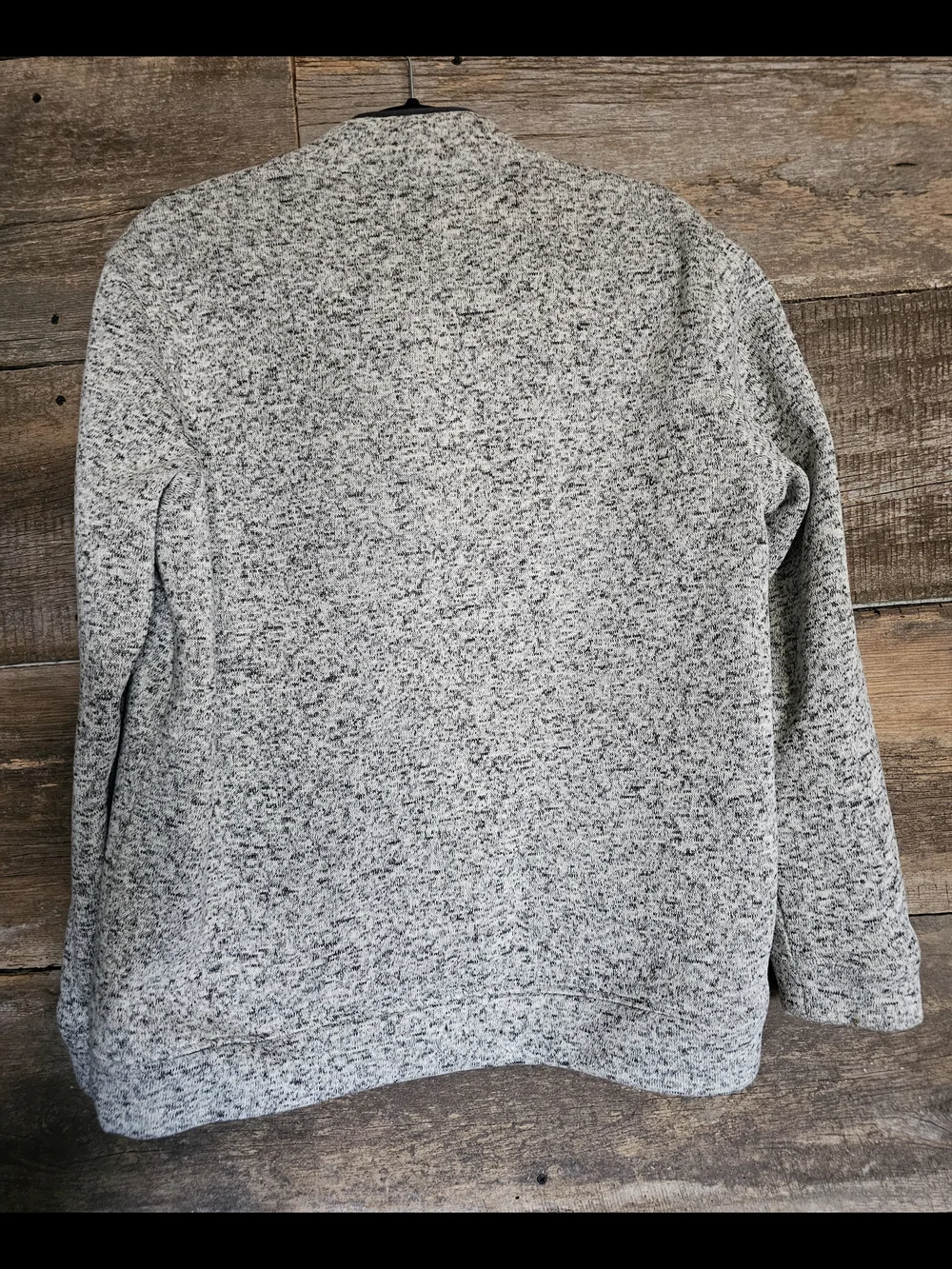 Eddie Bauer Heathered Gray Snap-Front Sweatshirt